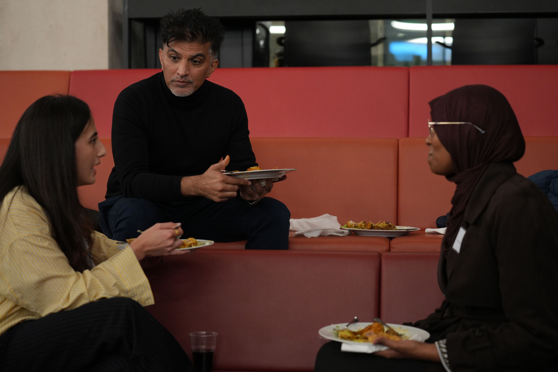 Conversation over dinner after the seminar