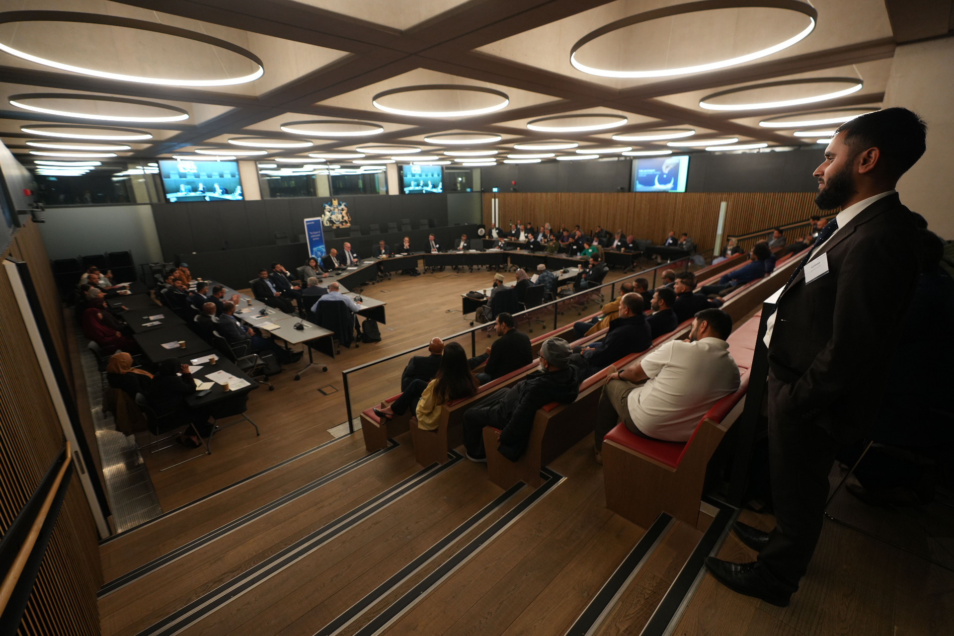 Wide gallery view of the event